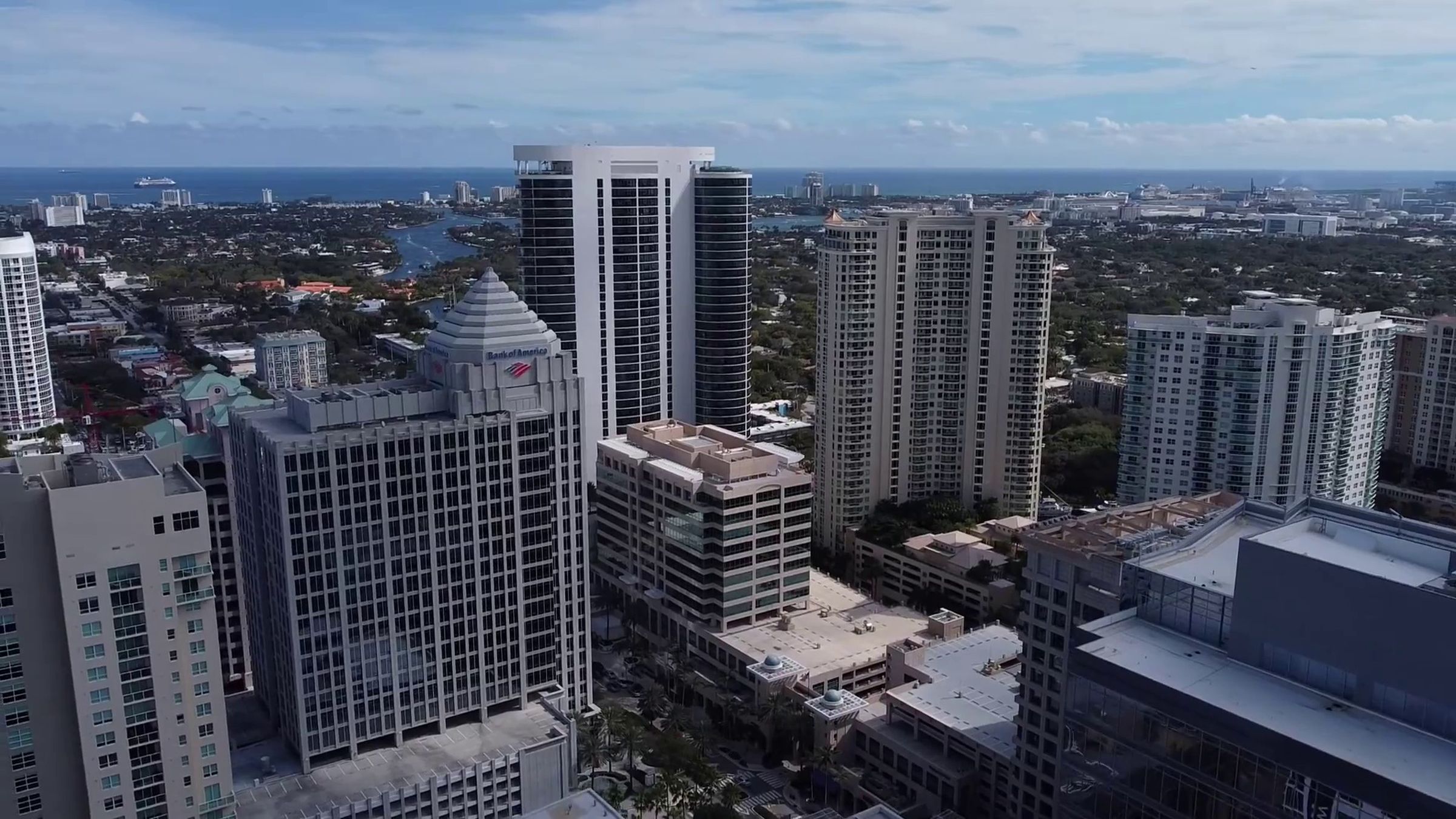 Fort Lauderdale towers with the Atlantic beyond